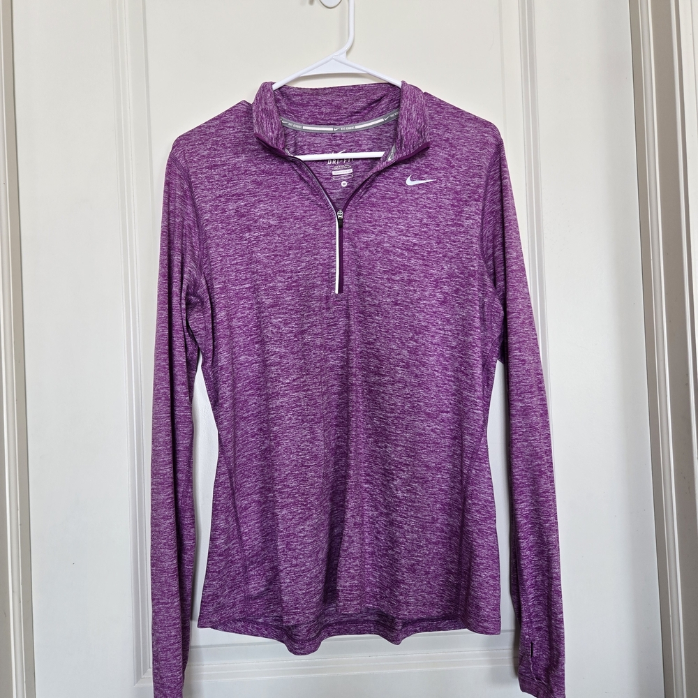 Nike Running Women's Heathered Purple Long Sleeve Tee